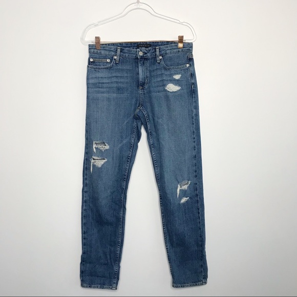 Theory Tatiyana Distressed Jeans Straight Leg 27 - Picture 2 of 8